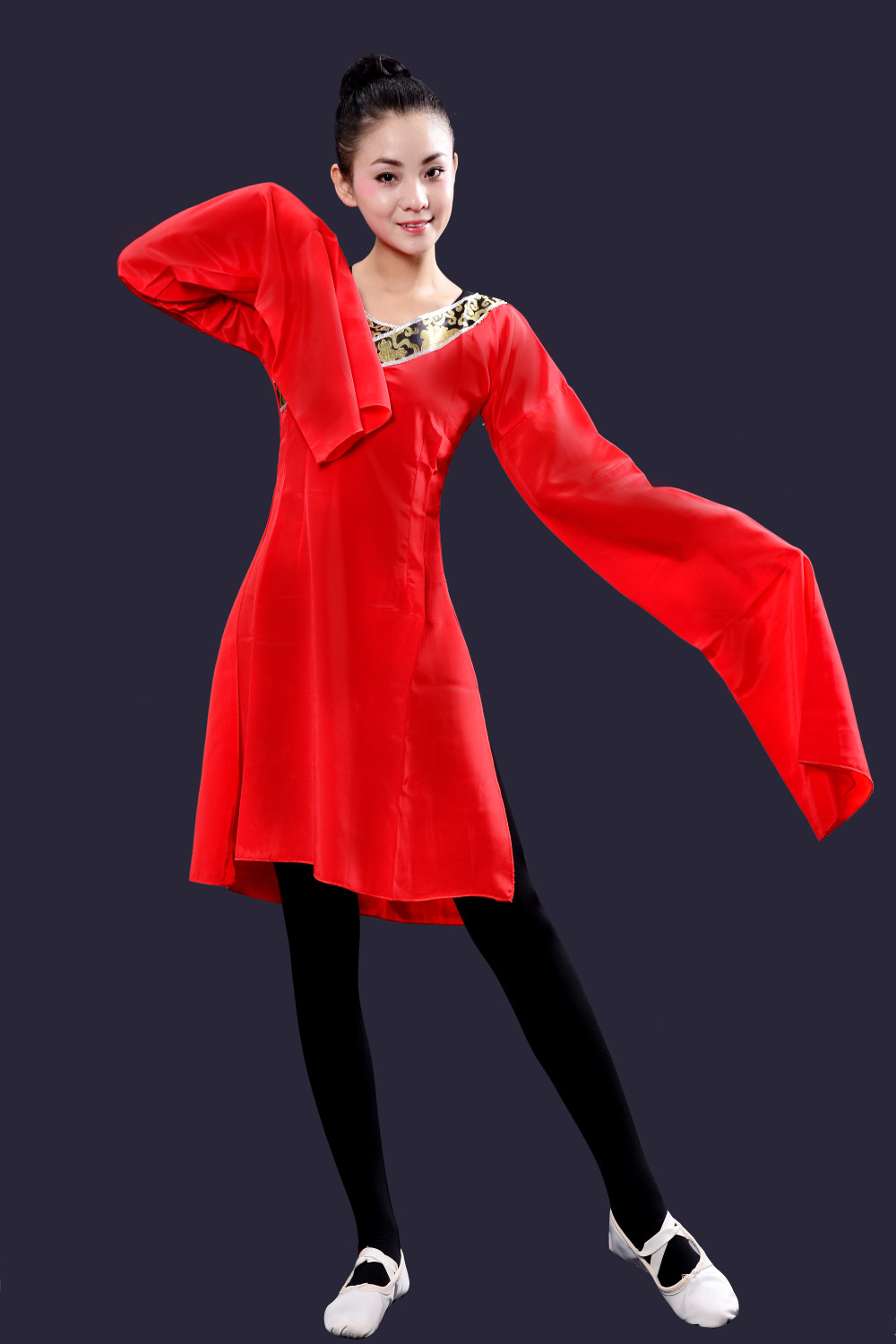 古典舞练习服长袖汉唐古典汉服 芭缇蝶民族服装/舞台装