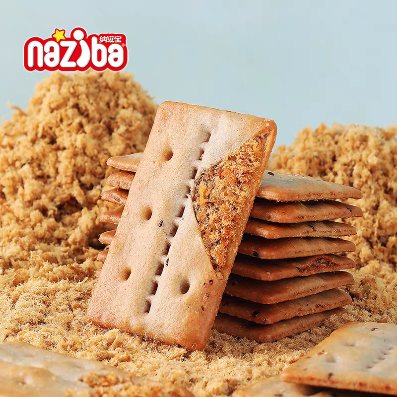 纳滋宝黑青稞牛肉馅饼干418g高纤薄饼干饱腹代餐休闲零食独立包装 - 图2