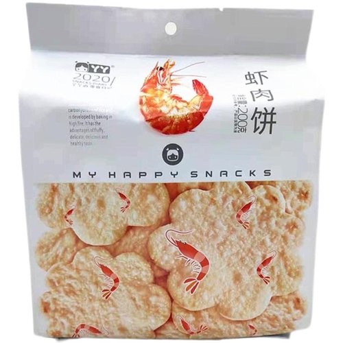 丫丫虾肉饼100g袋装雪米饼非油炸小吃零食独立包装膨化食品实惠 - 图3