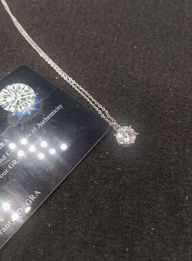 简约S925莫桑钻D色VVS锁骨项链