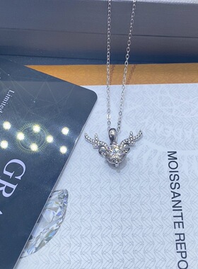 S925银D色莫桑钻锁骨链女百搭