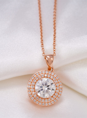 S925莫桑钻D色VVS轻奢锁骨链