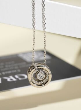 925银D色VVS莫桑钻锁骨项链