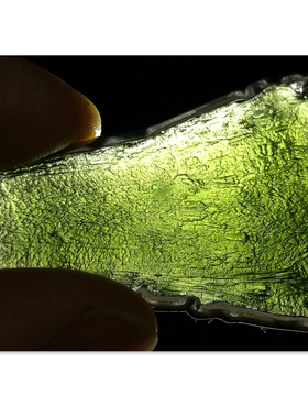 保真纯天然捷克陨石Moldavite