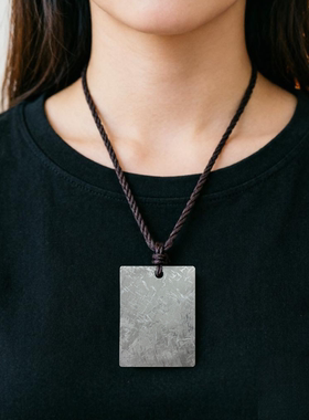 名贵陨铁平安无事牌taza吊坠