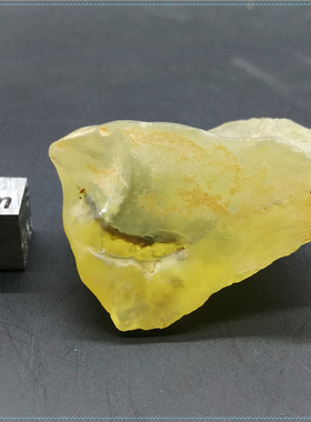 保真利比亚玻璃陨石手把件吊坠