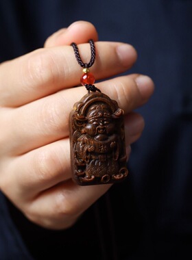 精美芽庄奇楠沉香‘小财神’挂脖饰品-财运小饰物为好运加分特级