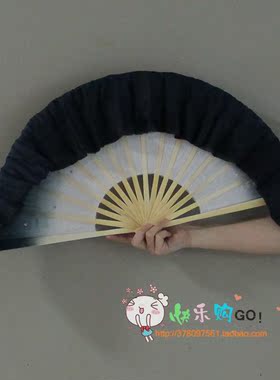订做舞蹈道具双面渐变真丝扇子