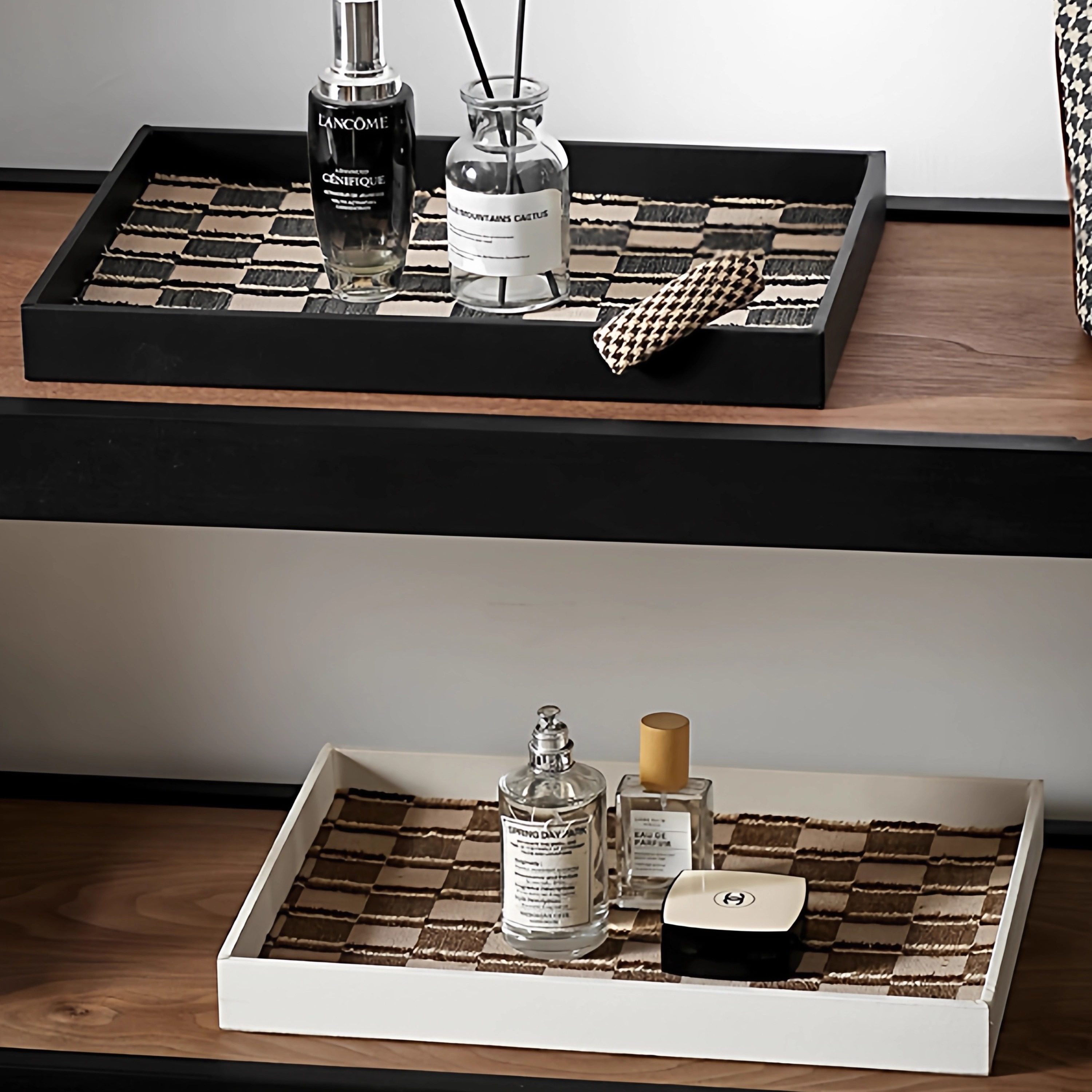 高级感皮革托盘中古风木托盘民宿酒店桌面首饰收纳盘梳妆台香水盘,淘宝优惠券,粉丝福利购,淘宝优惠卷