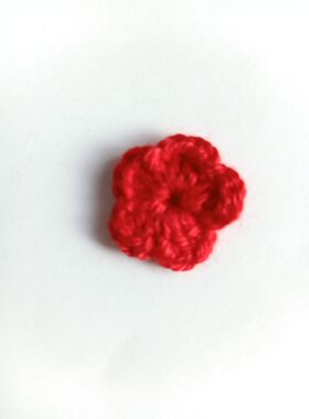 成品手钩花羊绒毛线小花2cm勾花配件手工编织花饰品毛衣辅料装饰