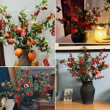 Симуляция граната фруктовые ветви декоративные гостиные, обстановка столовая, фальшивые цветы, хурговые сушено