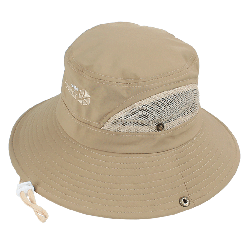 男士帽子夏天透气渔夫帽遮阳帽旅游登山户外盆帽沙滩骑车太阳网帽