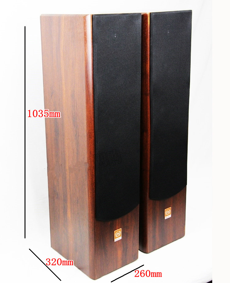 hifi音箱无源木质三分频落地式音响80W双8寸低音客厅家庭影院K歌-图2