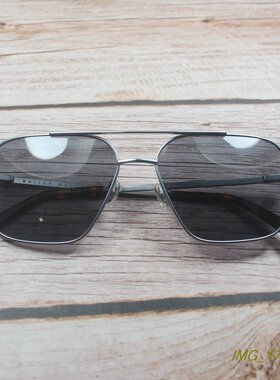 金色偏光墨镜纯钛飞行员双梁