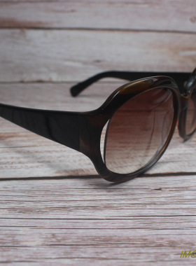潮款时尚女性ins洋气复古方圆框板材女士太阳眼镜墨镜棕纹色
