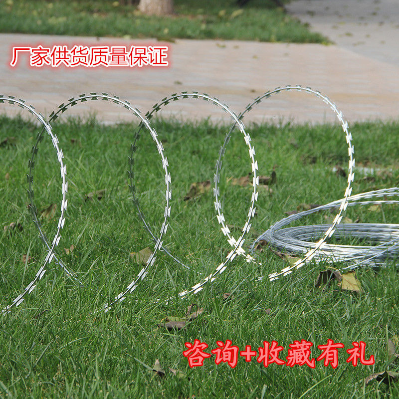 304不锈钢刀片刺绳镀锌滚笼防锈带刺的铁丝船舶防盗铁路防爬刺丝_虎窝淘
