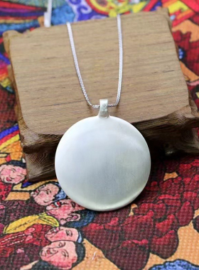 【藏玺物与悟/缘】S925纯银精工雕刻九宫八卦牌吊坠车挂老牌复刻