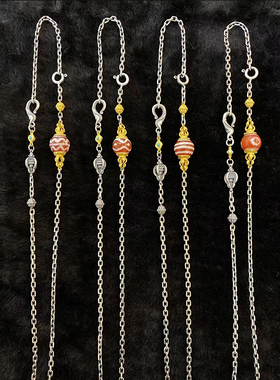 S925纯银复古做旧万能银链子