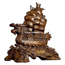 Wood Grain Windy Sailing Dragon Boat Handicraft Living Room Wine Cabinet Office Swing Piece Opening Gift