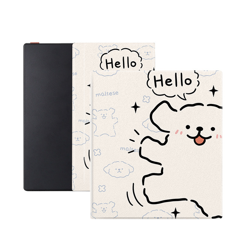 线条小狗磁吸电子书保护套适用文石leaf5宠物poke5可爱6s新款3阅读器tab8c/mini/onyxbooxpage/7.8寸电纸书壳,淘宝优惠券,粉丝福利购,淘宝优惠卷