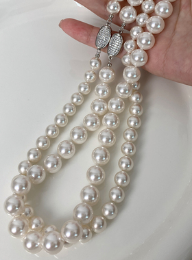 珍珠打结法式高级感项链