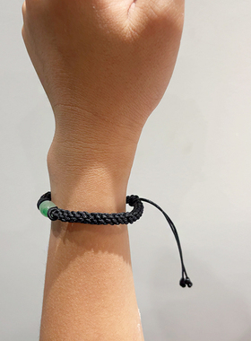 张真源同款手工编织黑色玉米结情侣转运珠礼物手绳