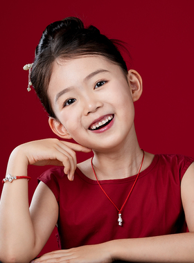 手工编织红绳手链足银999