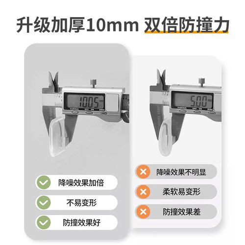 门把手防撞贴硅胶静音垫冰箱门贴门挡条防碰撞神器柜门后颗粒墙贴 - 图2