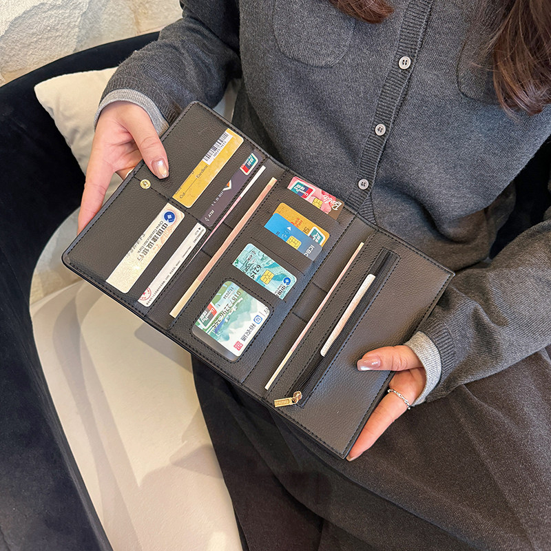 小众经典百搭时尚短款钱包女多卡位大容量折叠搭扣薄款长款手拿包,淘宝优惠券,粉丝福利购,淘宝优惠卷