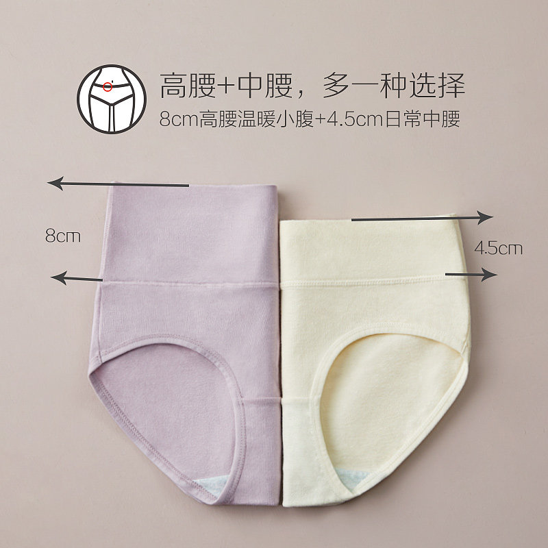 红豆女士纯棉底裆高腰收腹棉质短裤 红豆内衣内裤