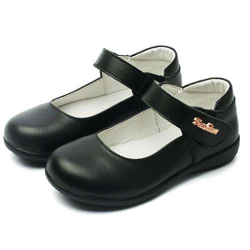 Кожаная туфли для девочек черная кожаная обувь студенческая обувь детская одиночная обувь мягкие подошвы 2019 Новая обувь для принцессы