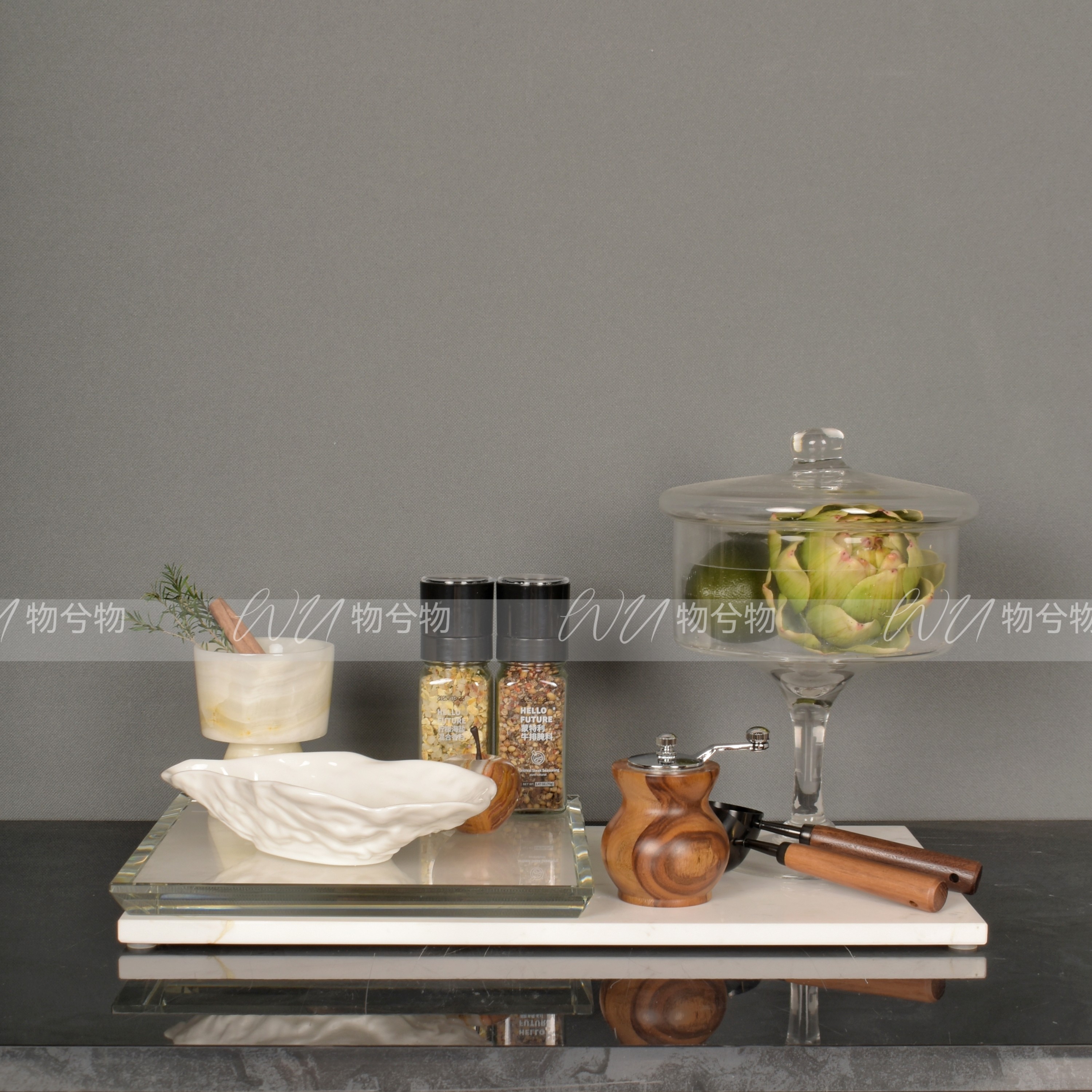 WU物兮物 现代样板间清新厨房台面调味托盘橄榄油下午茶饰品摆件,淘宝优惠券,粉丝福利购,淘宝优惠卷