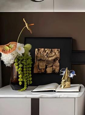 WU 物兮物样板间样板房卧室床头柜成品花艺花瓶花器装饰画装置个