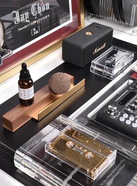 WU.物兮物 轻奢样板间音乐主题黑胶香薰金属磁带声卡耳机组合摆件