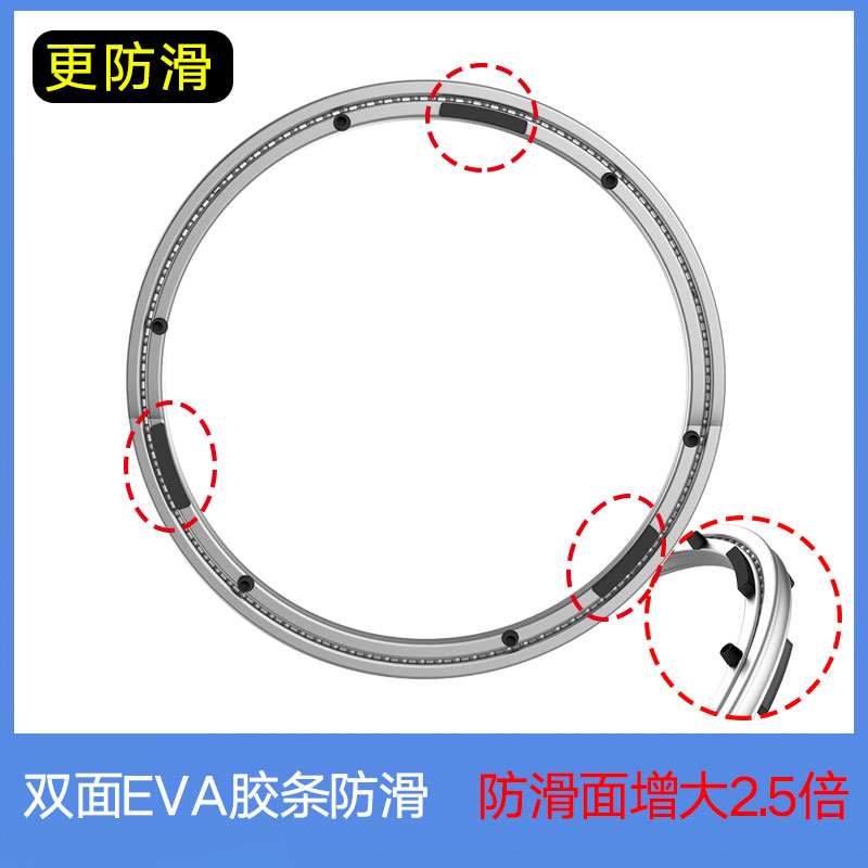 防滑型 餐桌转盘底座轴承不锈钢大理石实木玻璃家用圆桌圆形轨道 - 图1