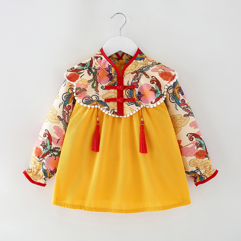 Baby girl's thick waterproof and dirt-proof coveralls