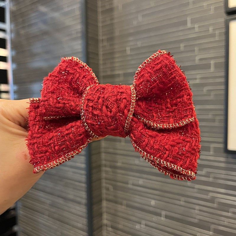 儿童红色发卡小香风蝴蝶结发夹顶夹过年头饰女童喜庆新年公主发饰,淘宝优惠券,粉丝福利购,淘宝优惠卷