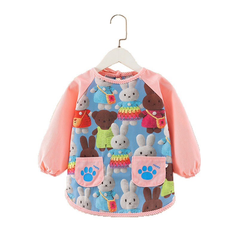 Baby coveralls for children in autumn and winter waterproof and anti-dirty for men and women reverse wearing bibs for eating and wearing outside baby aprons