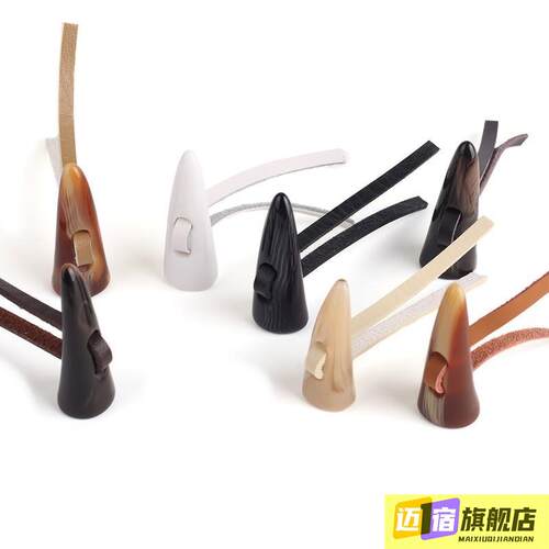 牛角扣羊绒大衣高档子纽扣皮绳对扣男女对扣搭扣装饰羊角扣呢子对 - 图1