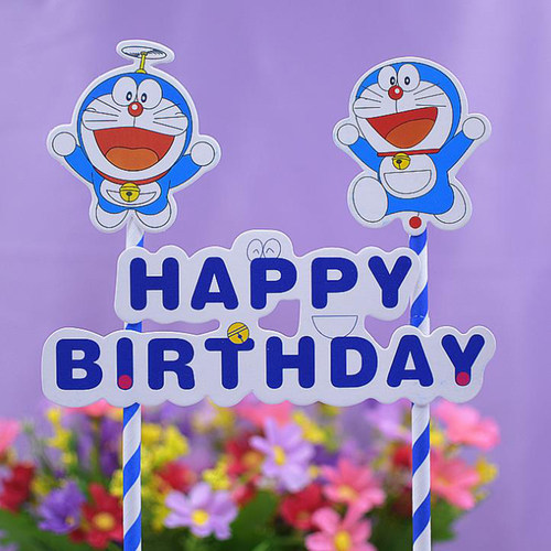 叮当猫蛋糕装饰摆件卡通六一儿童节男孩烘焙生日派对机器猫配件 - 图2