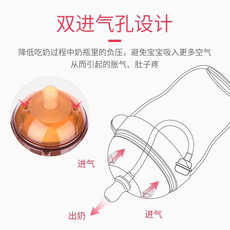 natrababy旗舰店硅胶奶瓶戒奶断奶神器仿母乳实感全超软乳头宝宝不吃ppsu新生婴儿2