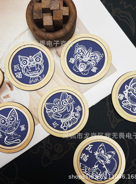 云南大理特色瓦猫暴富冰箱贴