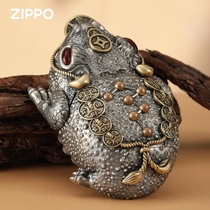 ZIPPO Lighter Genuine legal tender Three-foot golden toad into Baonational Tide Cultural Pendulum Windproof Kerosene Gift Men