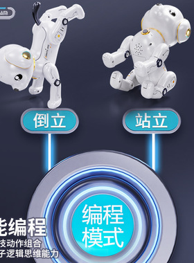 儿童遥控宠物机器狗特技电动感应音乐跳舞智能机器狗生日礼物玩具