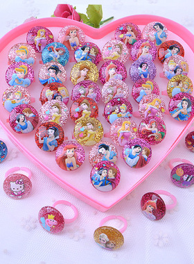 直销儿童饰品手饰戒指盒儿童戒指36只 女 幼儿园礼品