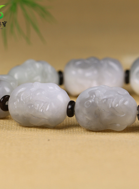 和田玉烟紫罗汉头手串男女款