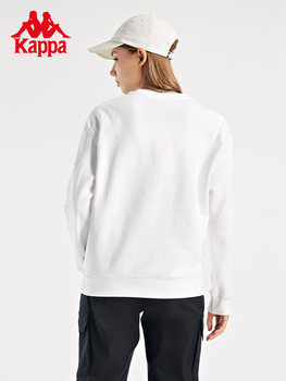 Kappa Kappa Pullover 2021 ເສື້ອຢືດກິລາ Velvet ຂອງຜູ້ຍິງລະດູໜາວໃໝ່ 2021 ເສື້ອຢືດສາຍຄໍແບບທຳມະດາ K0B82WT01