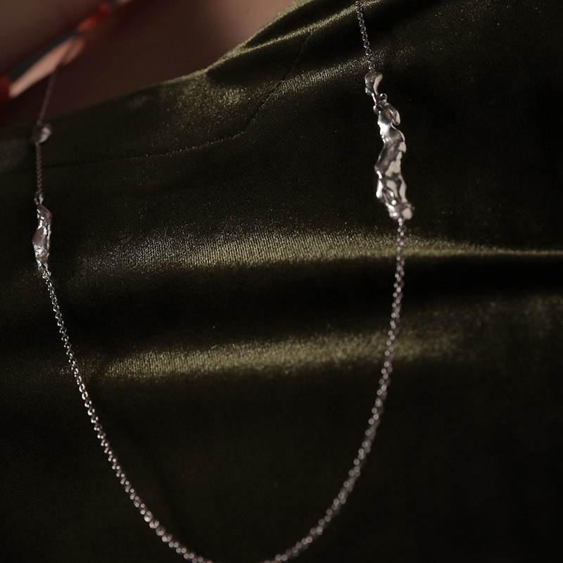 ewest艺未小众设计感女气质毛衣链 ewest项链