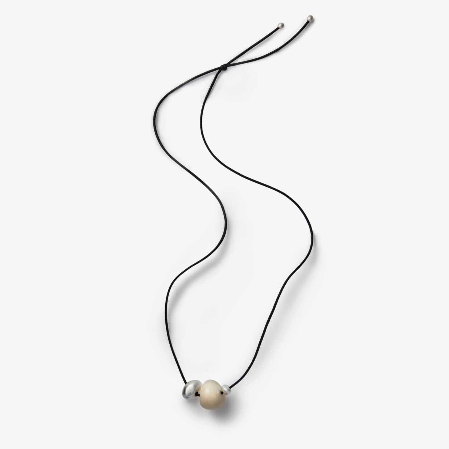 ewest 象牙果单珠项链女简约吊坠秋冬小众毛衣链锁骨链原创项坠 - 图2