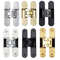 Three-dimensional adjustable wooden door concealed hinge folding door concealed door cross hinge hide loose-leaf invisible door hinge